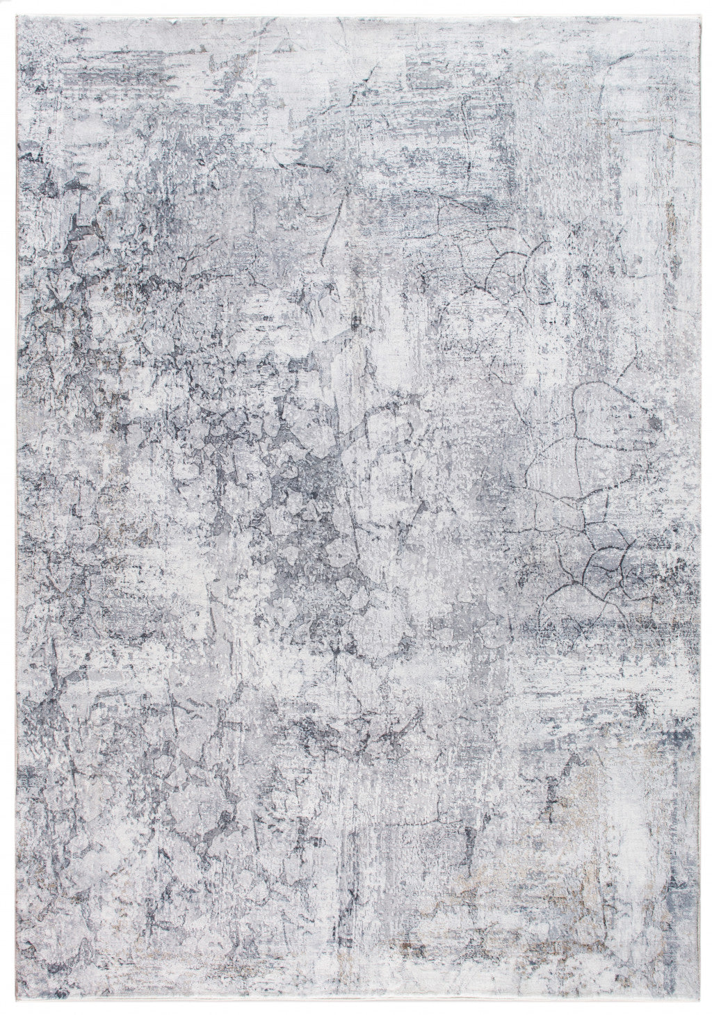 5’ x 8’ Gray Distressed Marble Area Rug