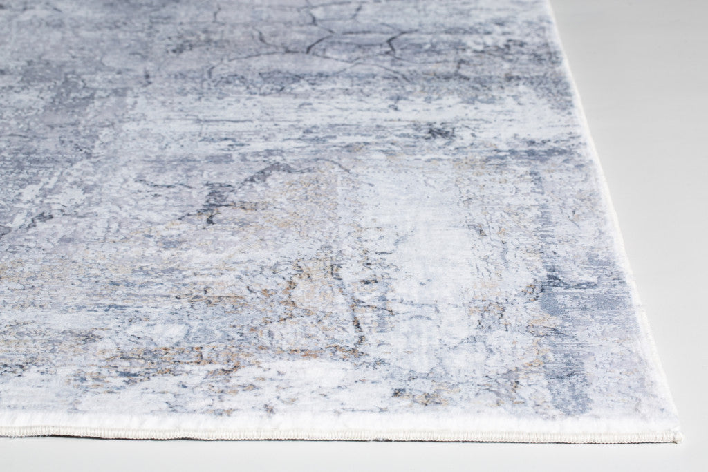 5’ x 8’ Gray Distressed Marble Area Rug