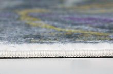 5’ x 8’ Gray Gold Abstract Rings Area Rug