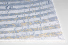 2’ x 7’ Gray Distressed Steps Abstract Runner Rug