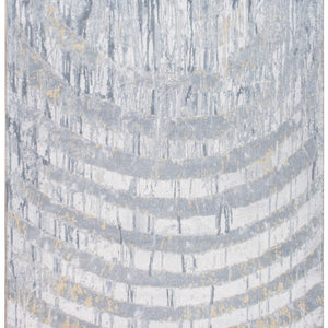 5’ x 8’ Gray Distressed Steps Abstract Area Rug