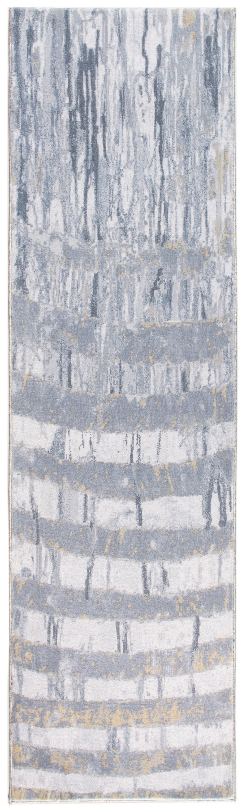 5’ x 8’ Gray Distressed Steps Abstract Area Rug