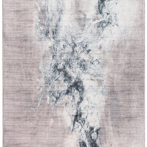 2’ x 7’ Sand Abstract Splash Modern Runner Rug