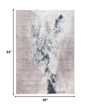 5’ x 8’ Sand Abstract Splash Modern Area Rug