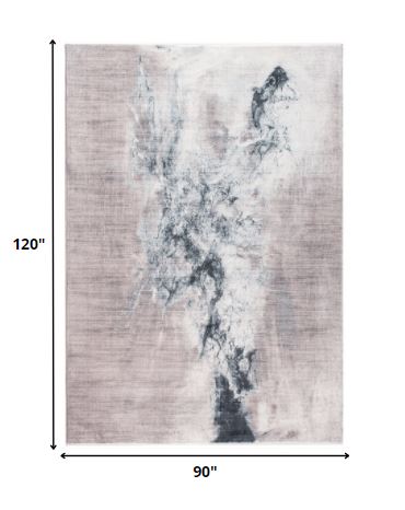 8’ x 10’ Sand Abstract Splash Modern Area Rug