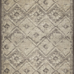 3’ x 5’ Gray Beige Distressed Diamond Area Rug