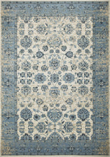 2’ x 8’ Blue Ivory Distressed Oriental Runner Rug