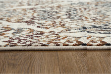 3’ x 5’ Ivory Brown Decorative Diamond Area Rug