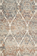 8’ x 11’ Ivory Brown Decorative Diamond Area Rug