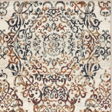 8’ x 11’ Ivory Brown Decorative Diamond Area Rug