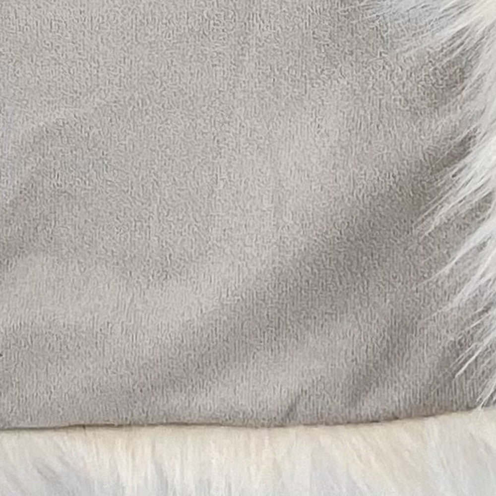 60" x 86" Royal White Long Hair Faux Fur Throw