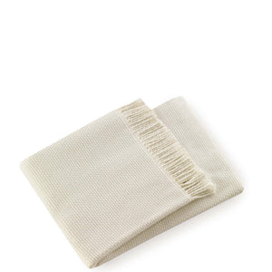 Soft Creamy White Links Pattern Throw Blanket