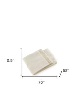 Soft Creamy White Links Pattern Throw Blanket