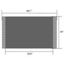 Blue Knitted Acrylic Gingham Reversable Twin Blanket