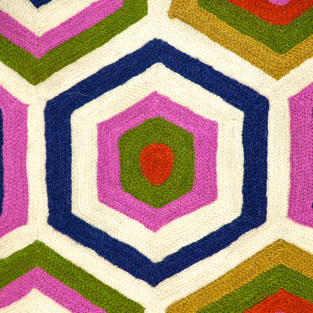 20" X 20" Beige And Pink Zippered 100% Cotton Throw Pillow