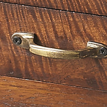 Mesa auxiliar rectangular de madera maciza marrón oscuro de 28