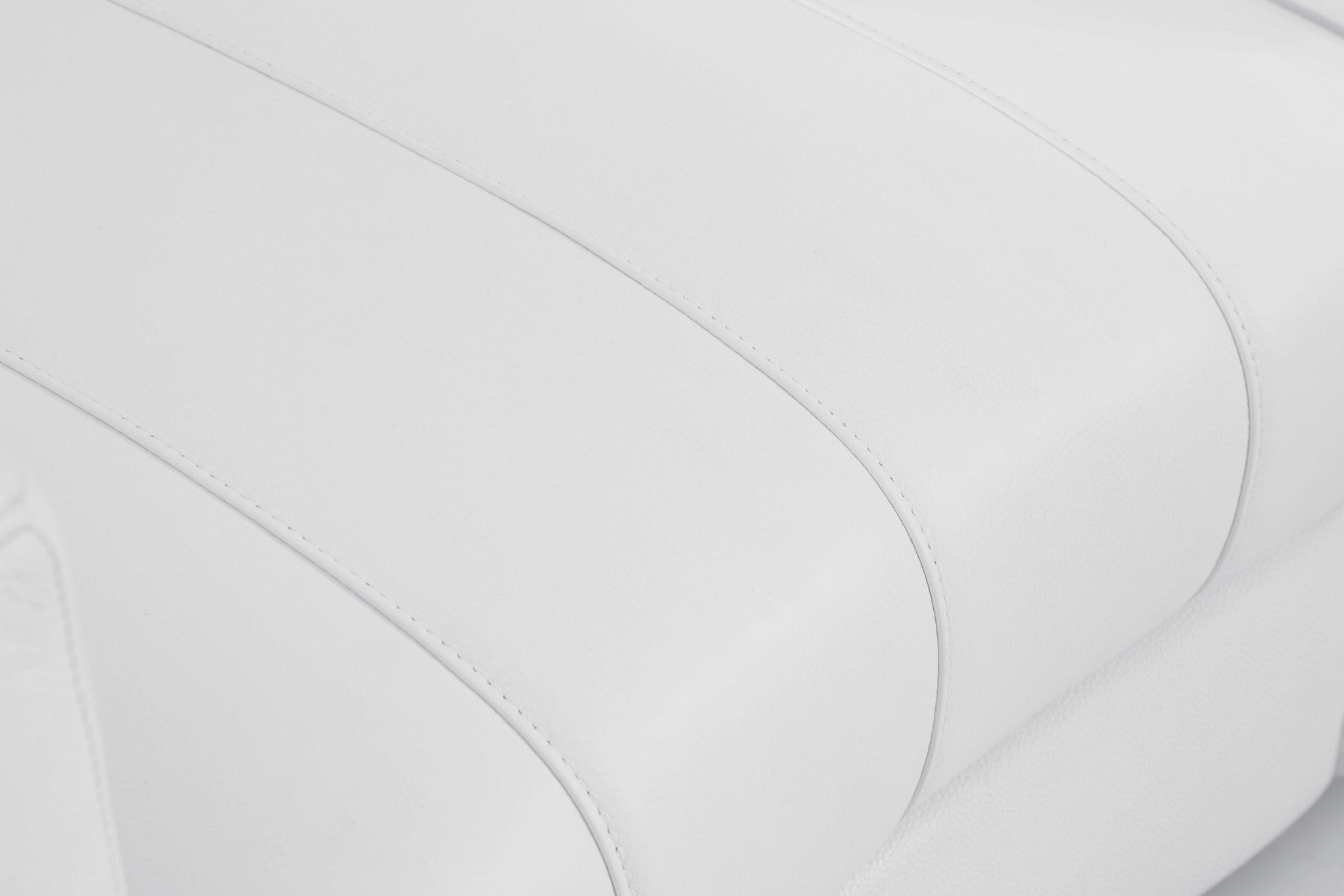 Winter White Stripe Top Grade Italian Leather Chair