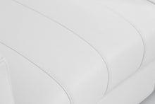 Winter White Stripe Top Grade Italian Leather Chair