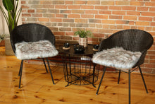 Gradient Tan Faux Fur Dining Chair Pad Set Of Two - 17