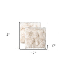 Gradient Tan Faux Fur Dining Chair Pad Set Of Two - 17