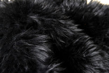 5' X 6' Black Wool Sheepskin Handmade Area Rug