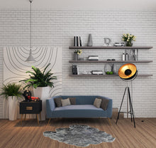 5' X 6' Black Wool Sheepskin Handmade Area Rug