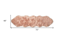 4' X 6' Grey Faux Fur Washable Non Skid Area Rug