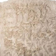 6' X 6' Taupe Faux Fur Washable Non Skid Area Rug