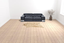 5' X 8' Off White And Silver Faux Cowhide Washable Non Skid Area Rug