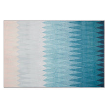 3' X 4' Shades Of Blue Geometric Non Skid Area Rug