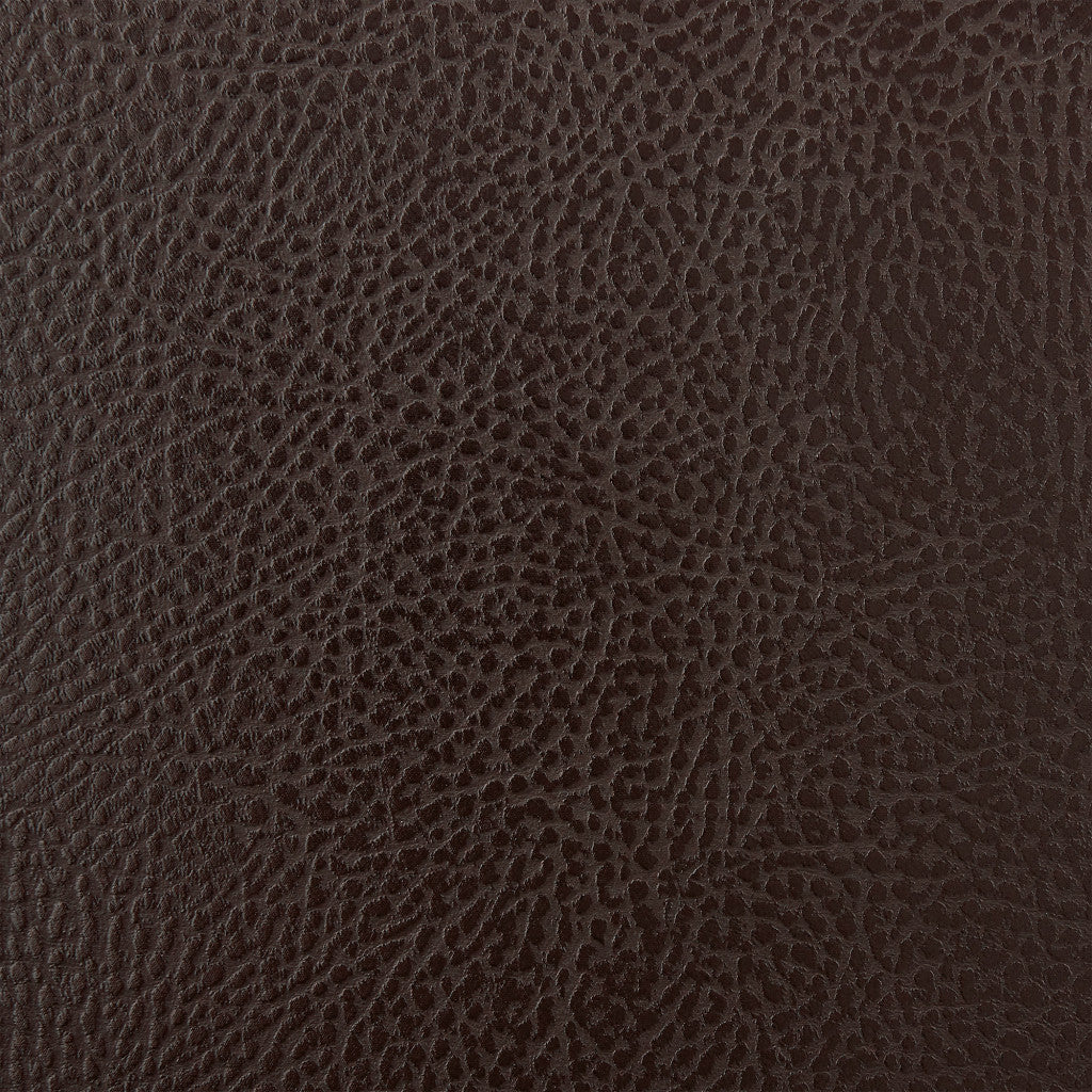 34 英寸巧克力色人造皮革和鐵質旋轉低背吧檯椅