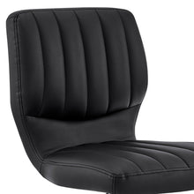 黑色人造皮革紋理可調節吧凳