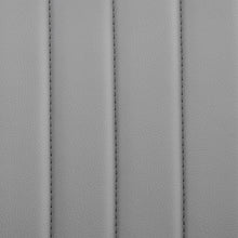 Adjustable Gray Faux Leather Chrome and Walnut Bar Stool