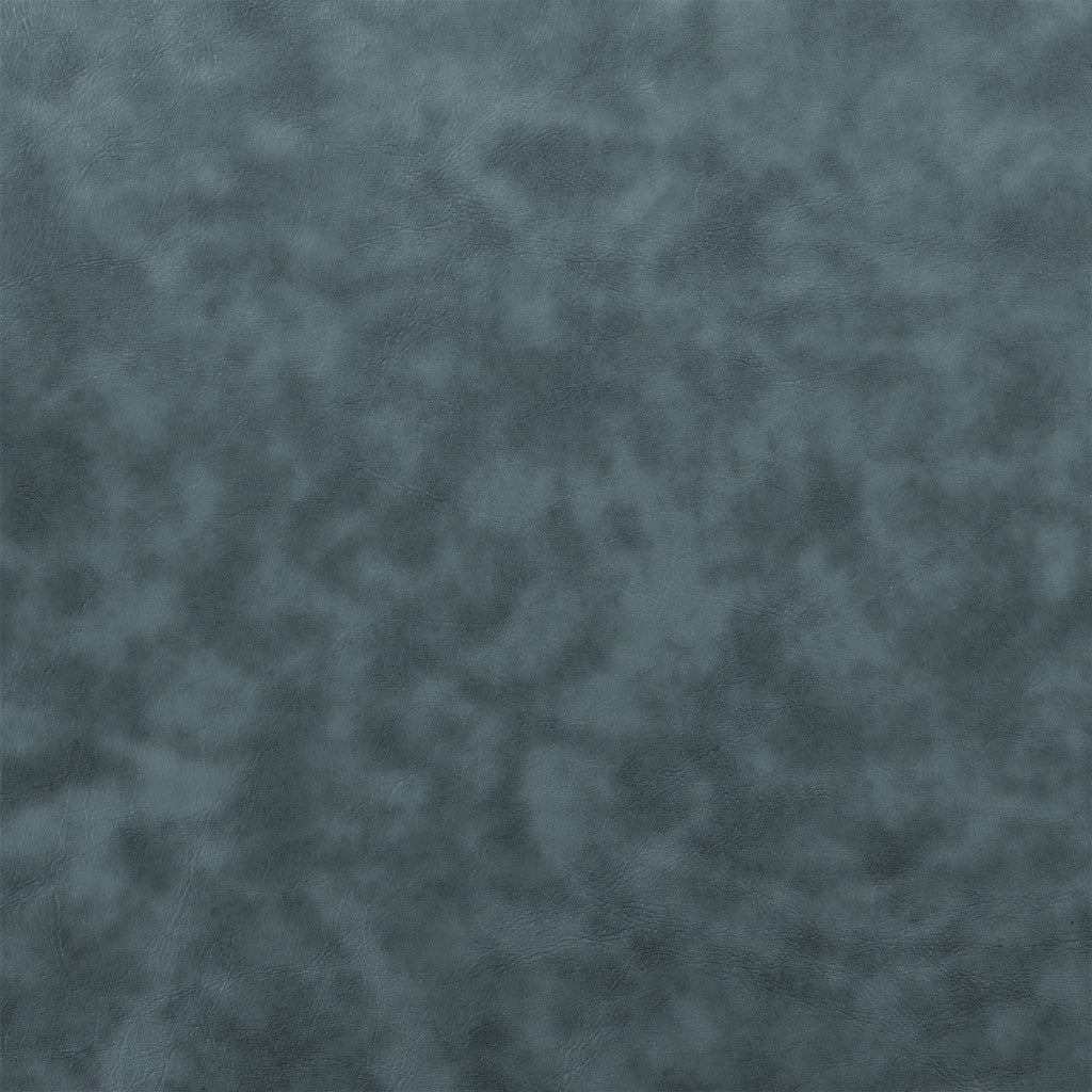 40" Blue Faux Leather And Iron Swivel Low Back Bar Height Chair