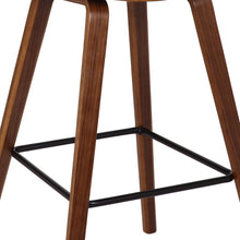 29 英寸奶油色人造皮革中世紀現代酒吧凳