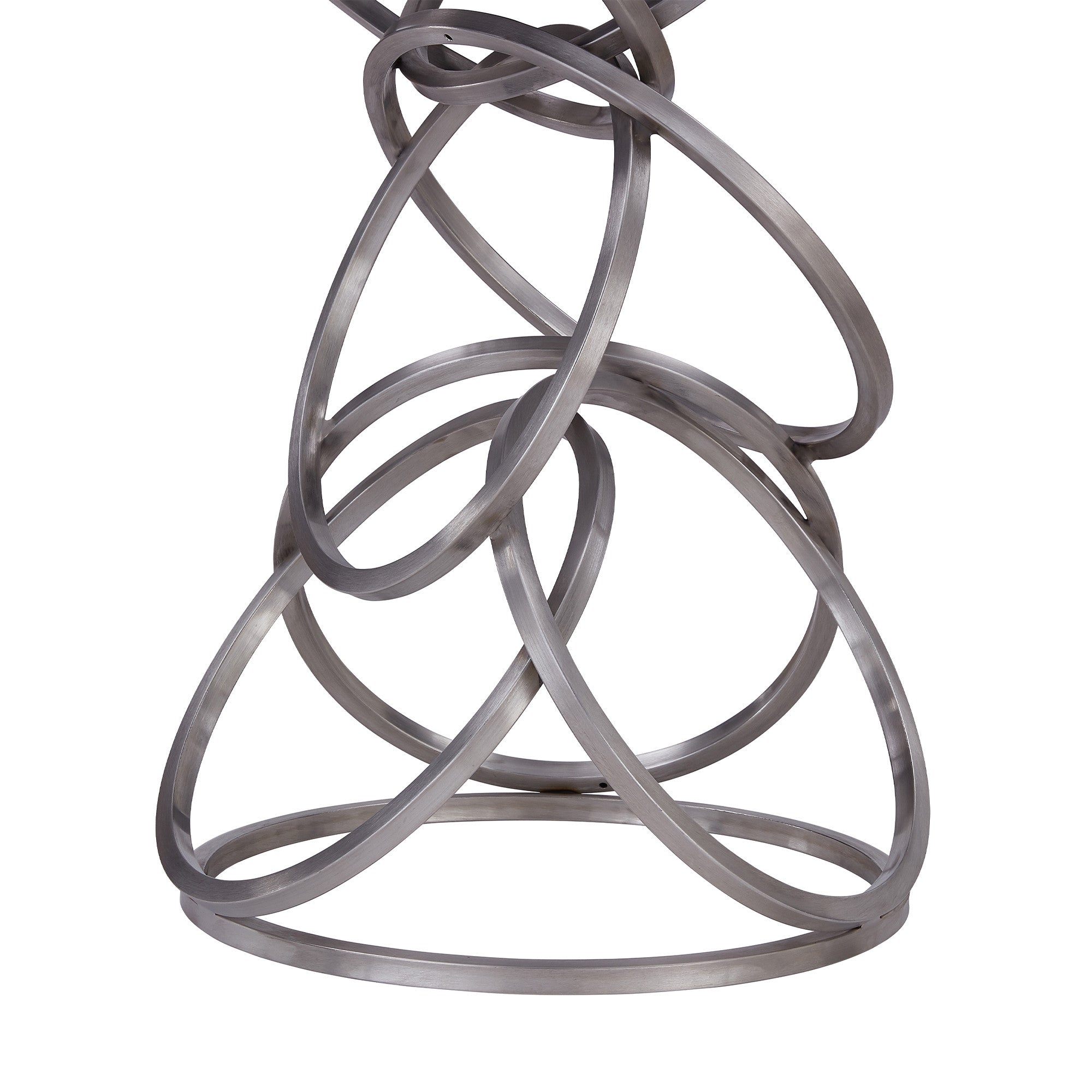 30" Brushed Stainless Steel And Gray Bar Height Backless Bar Chair