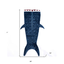 Navy Blue Shark Weighted Throw Blanket