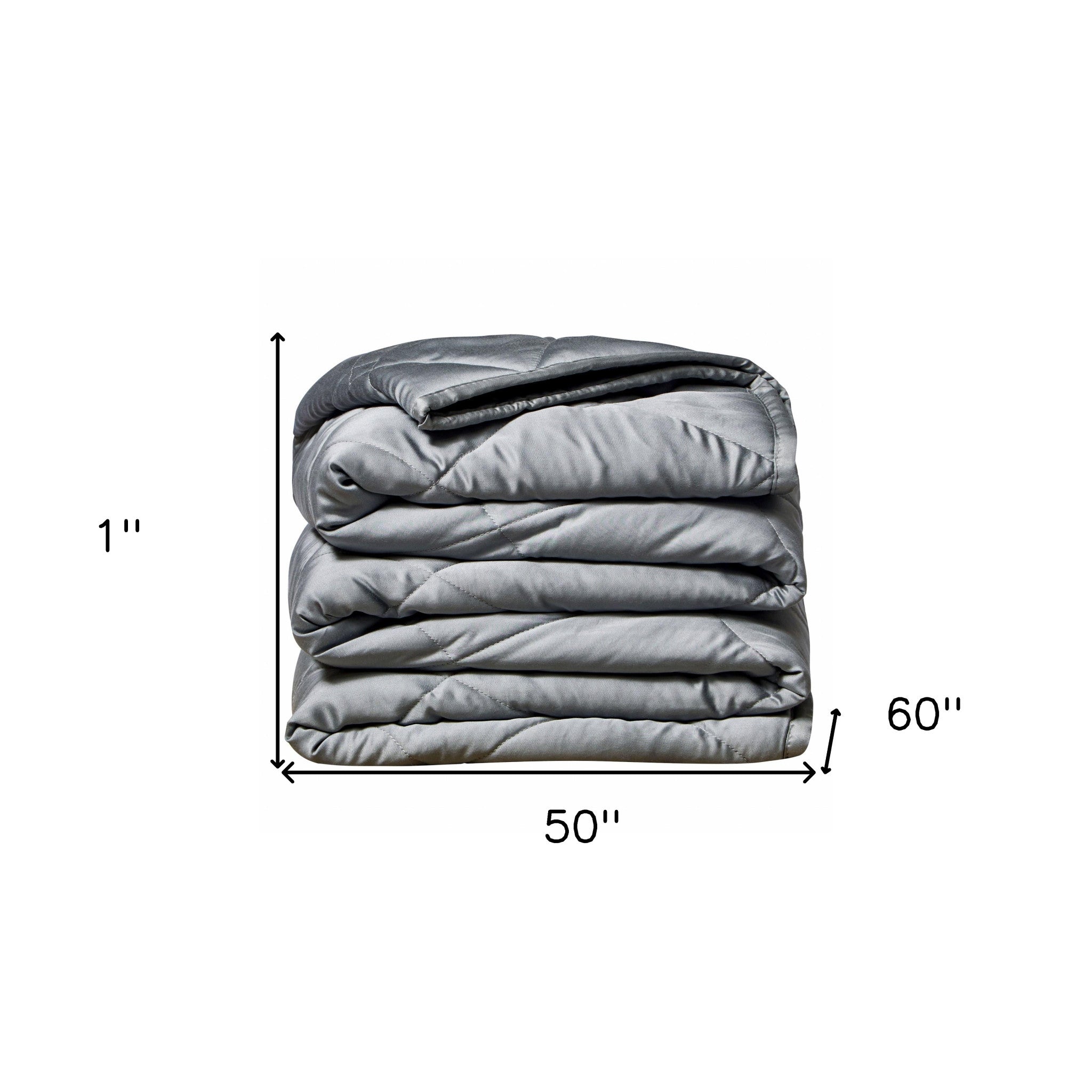 Grey Bamboo Weighted Breathable Throw Blanket