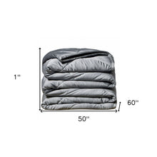Grey Bamboo Weighted Breathable Throw Blanket