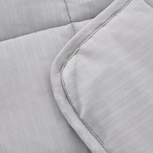 Grey Striped Polar Air Cooling Weighted Thrown Blanket