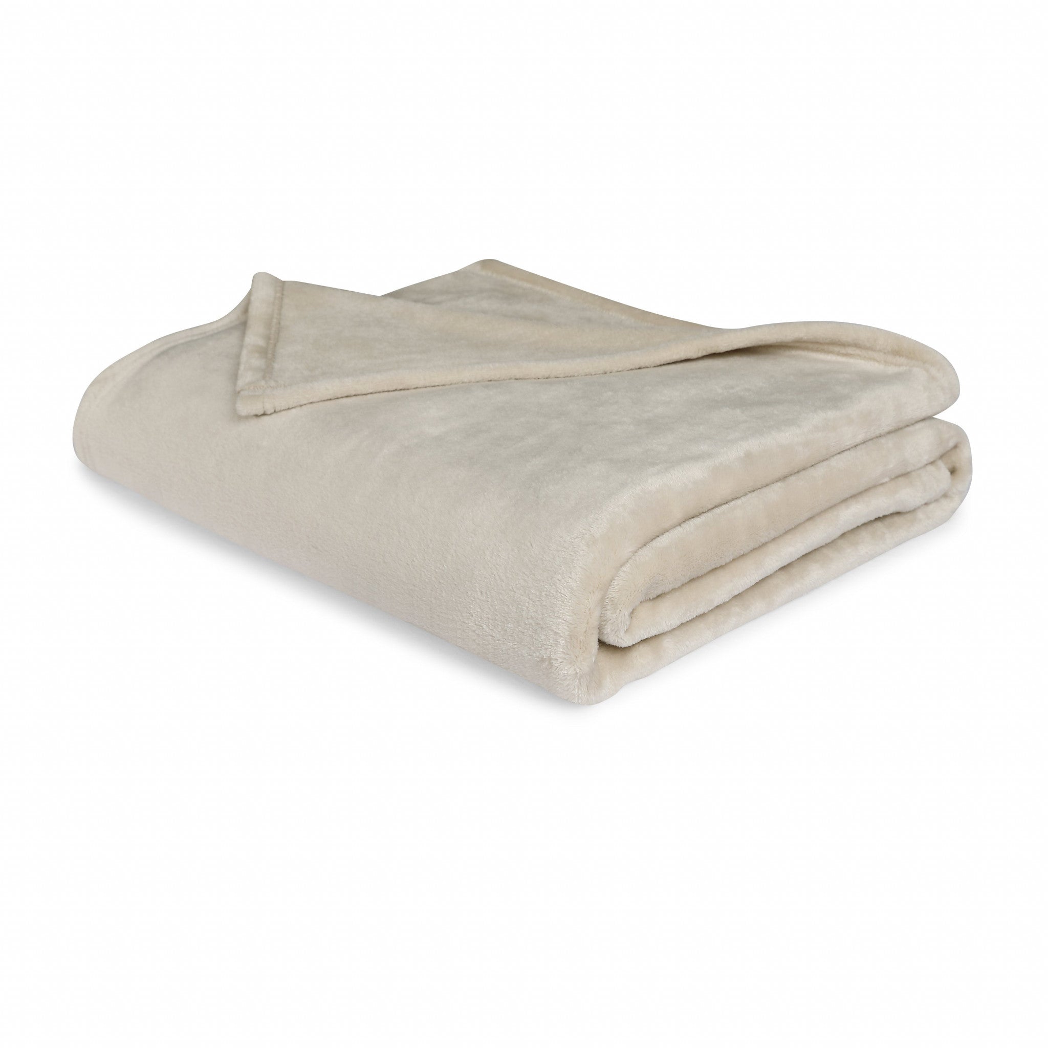 Ivory Solid Anti Microbial Oversized Throw