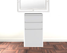 White Wood Two Drawer Vanity Chest 23