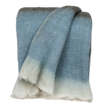 Blue And Black Woven Acrylic Solid Color Reversable Throw