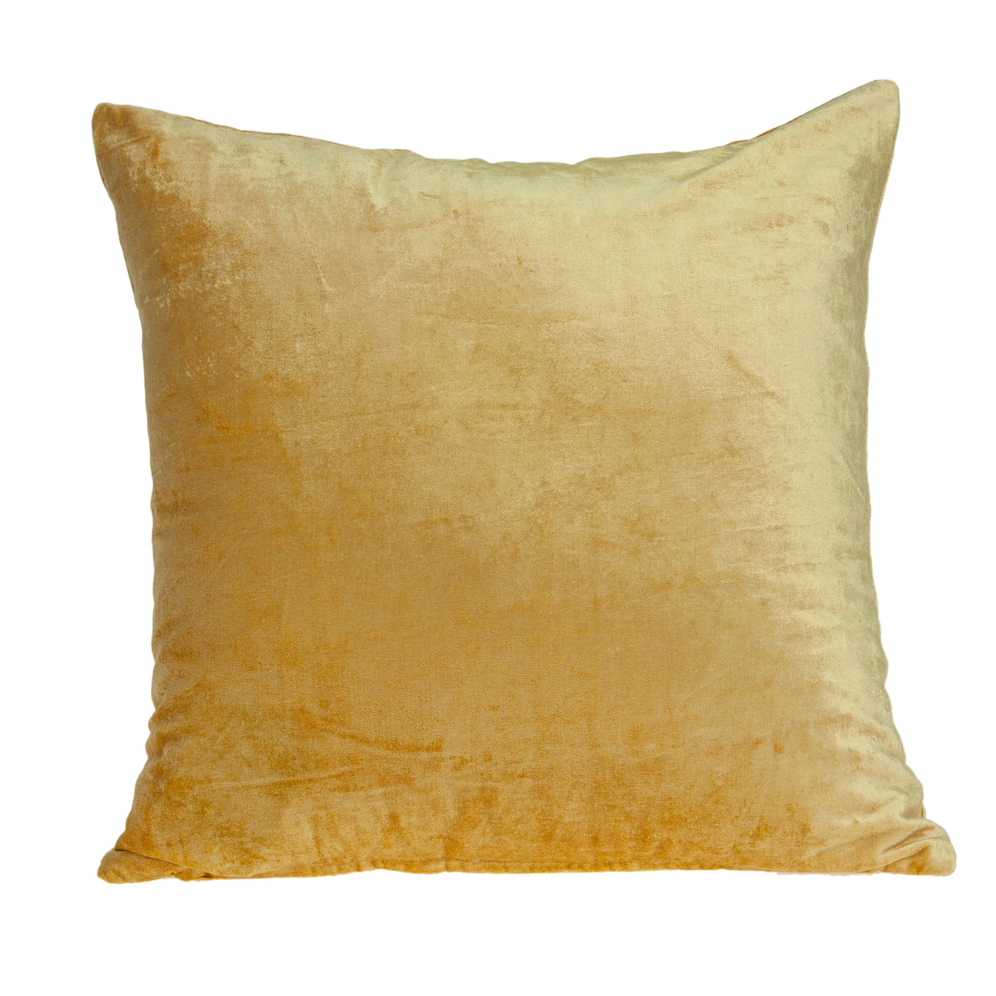 22 X 22 Yellow Zippered Cotton Blend Throw Pillow