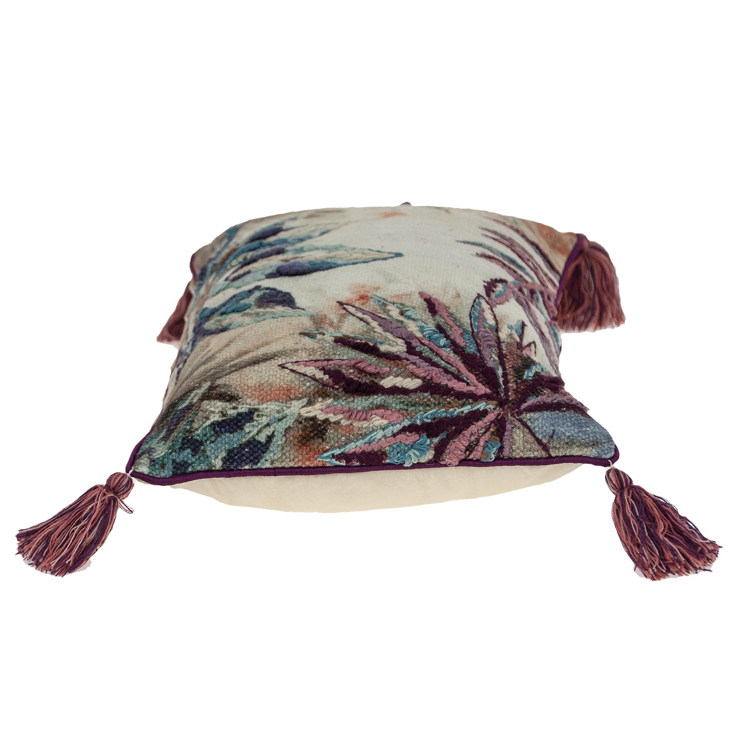 14 X 20 Multicolor Zippered 100% Cotton Throw Pillow