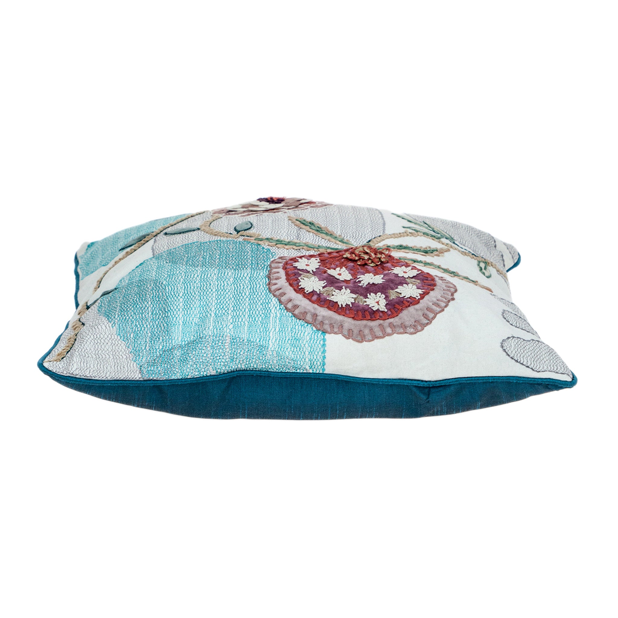 18 X 18 White Zippered 100% Cotton Throw Pillow