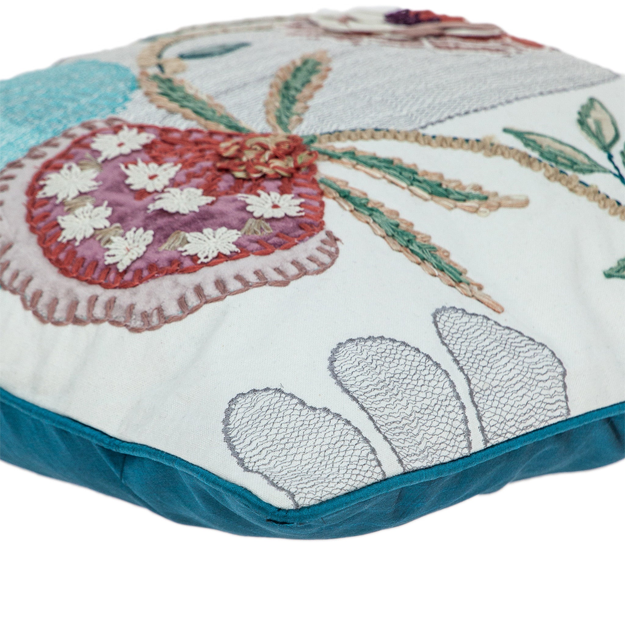 18 X 18 White Zippered 100% Cotton Throw Pillow