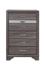 Grey Wood Six Drawer Standard Chest 35