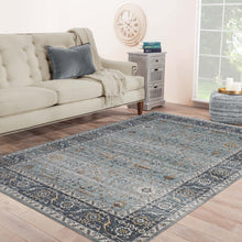 4' X 6' Sage Oriental Power Loom Stain Resistant Area Rug