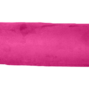 8" X 20" Fuchsia Bolster Zippered Microsuede Solid Color Bolster Pillow